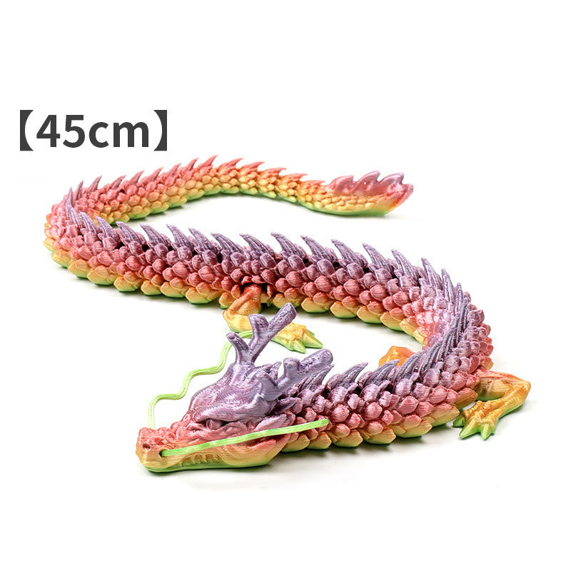 Buddha Stones Dragon lumineux Feng Shui imprimé en 3D pour décoration de la maison - Dragon arc-en-ciel 45 cm - image 16