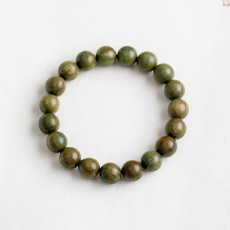 Bracelet Tibétain apaisant en bois de santal vert