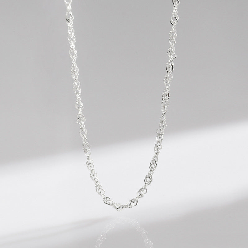 Collier pendentif en argent sterling 925 avec symbole Hamsa et mauvais œil pour la prospérité et la chance - Chaîne de vagues d'eau - image 14