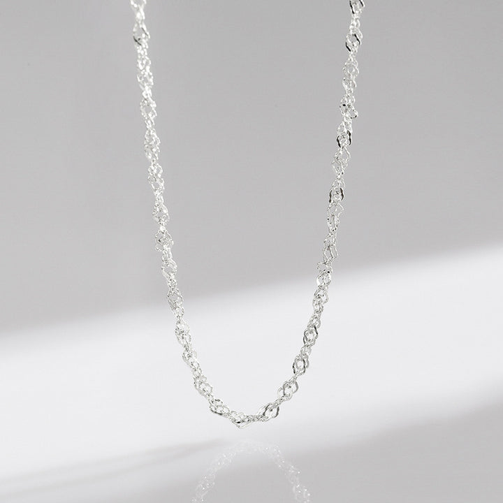 Collier pendentif en argent sterling 925 avec symbole Hamsa et mauvais œil pour la prospérité et la chance - Chaîne de vagues d'eau - image 14