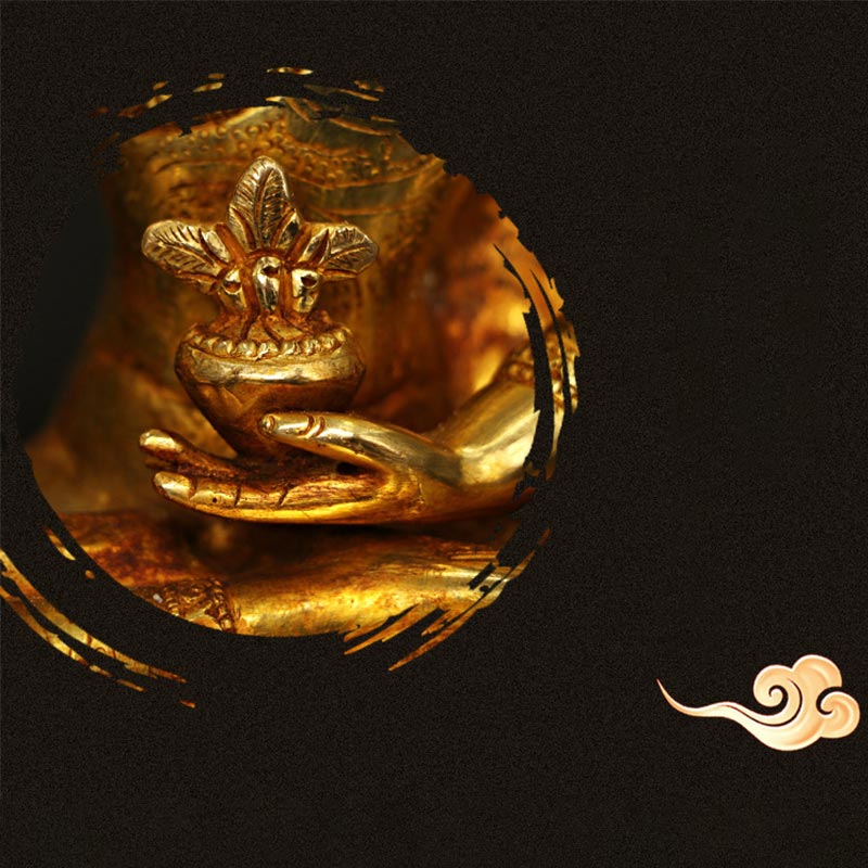 Statue de Bouddha Shakyamuni en cuivre plaqué or pour décoration de la médecine et de la compassion - image 11