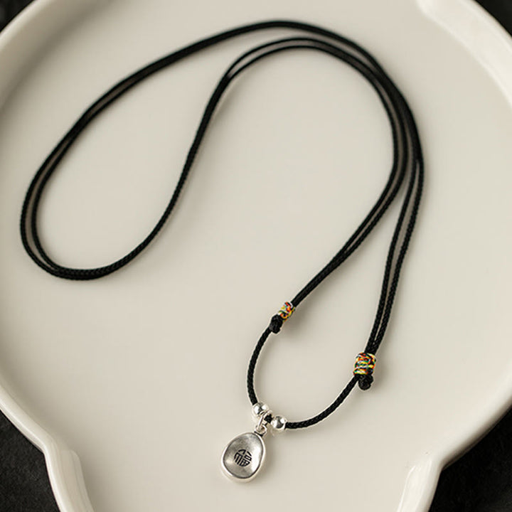 Collier pendentif en argent sterling 925 Buddha Stones en argent sterling 999, symbole de la paix et de la joie, symbole de la chance et de la fortune