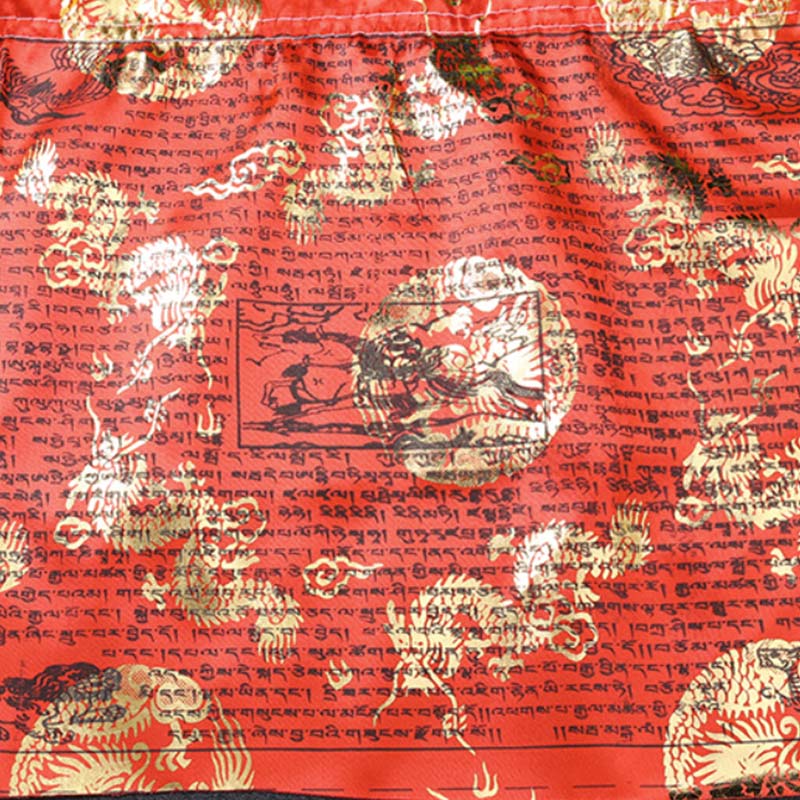 Drapeaux de prière décoratifs d'extérieur, motif dragon et cheval du vent tibétain à 5 couleurs, lot de 20. - image 6
