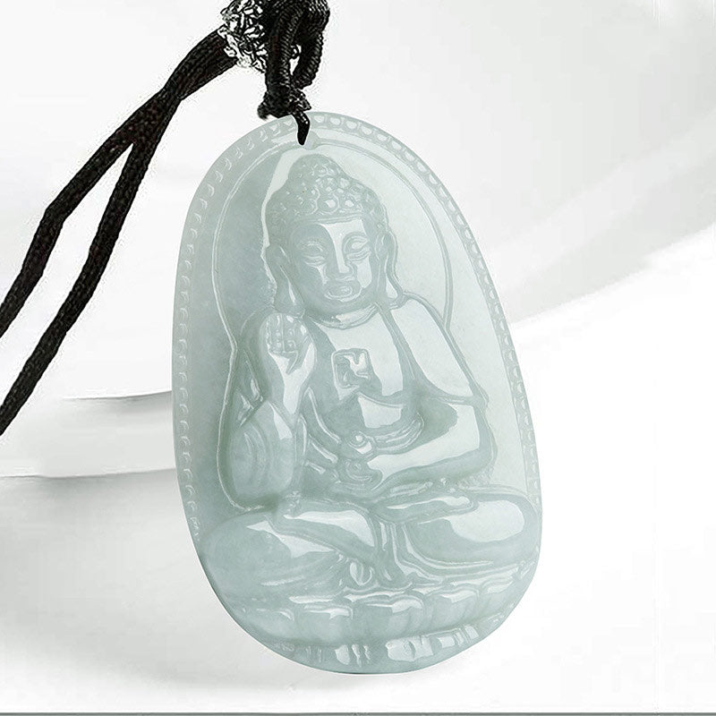 Collier pendentif en jade avec Buddha Stones et zodiaque chinois - Chien/Cochon - image 17