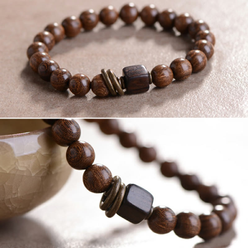Bracelet de spiritualité en bois de Phoebe Zhennan Buddha Stones
