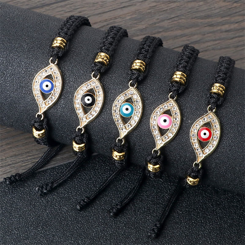 Bracelet en corde avec Buddha Stones pour éloigner le mauvais œil et les mauvais esprits