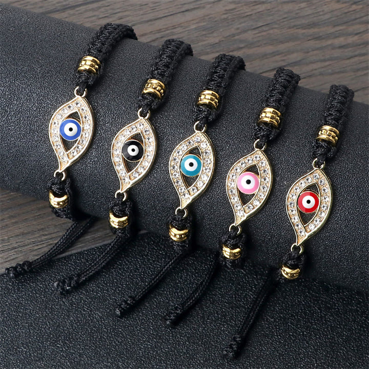 Bracelet en corde avec Buddha Stones pour éloigner le mauvais œil et les mauvais esprits