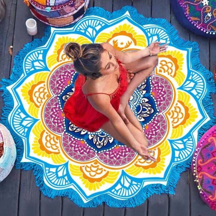 Tapis de décoration tibétain en Buddha Stones de Bouddha et mandala