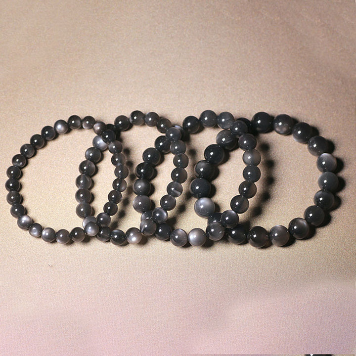 Bracelet de perles d'amour positif en pierre de lune naturelle