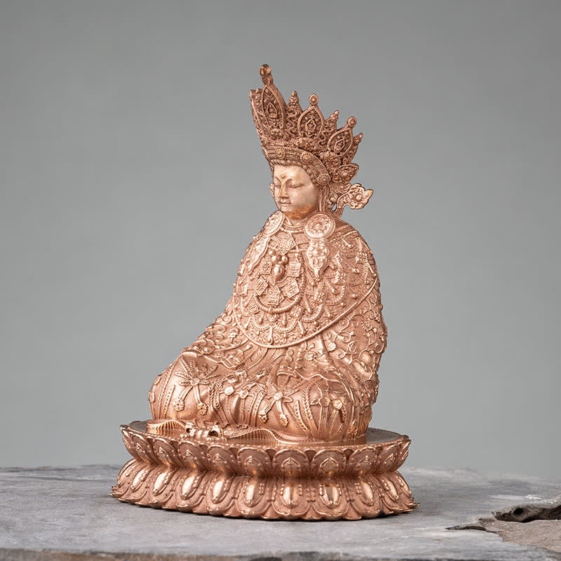 Statue de Bouddha Shakyamuni en cuivre fait à la main avec compassion