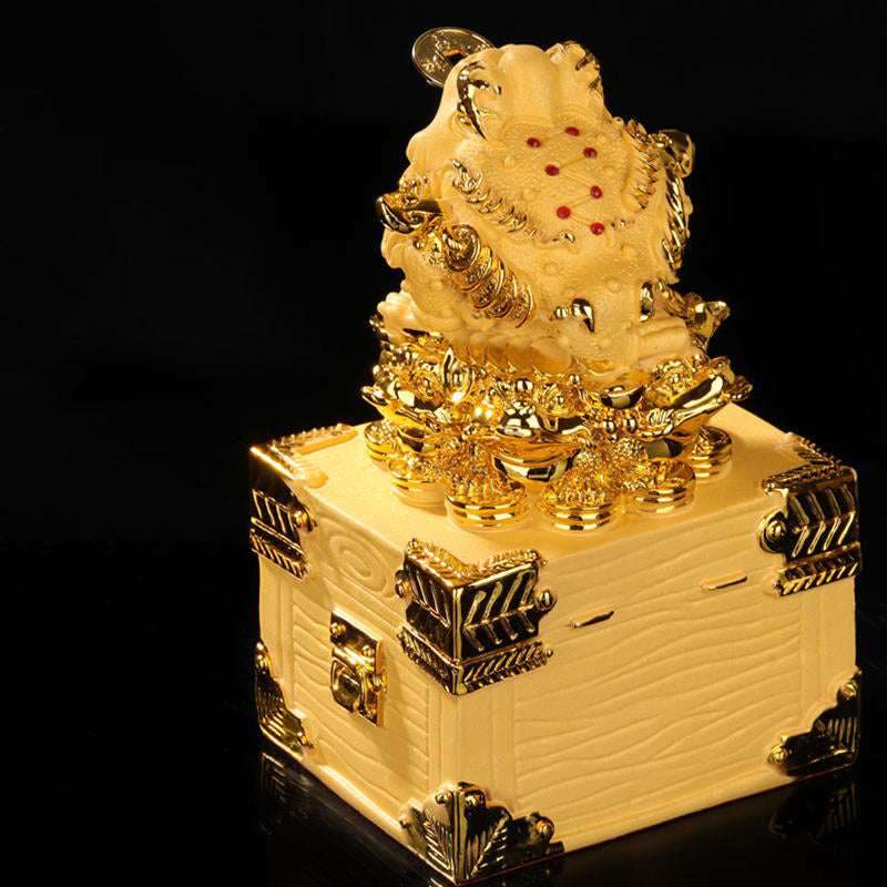 Statue de grenouille en pierre de Buddha Stones Feng Shui Décoration de richesse et de chance - image 5