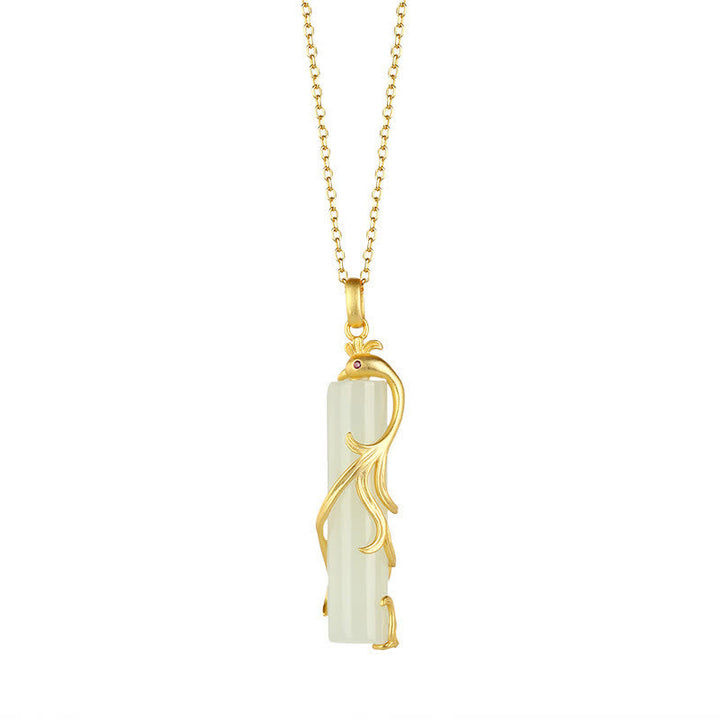 Collier pendentif protection cuivre dragon phénix jade Buddha Stones - Phénix - image 7
