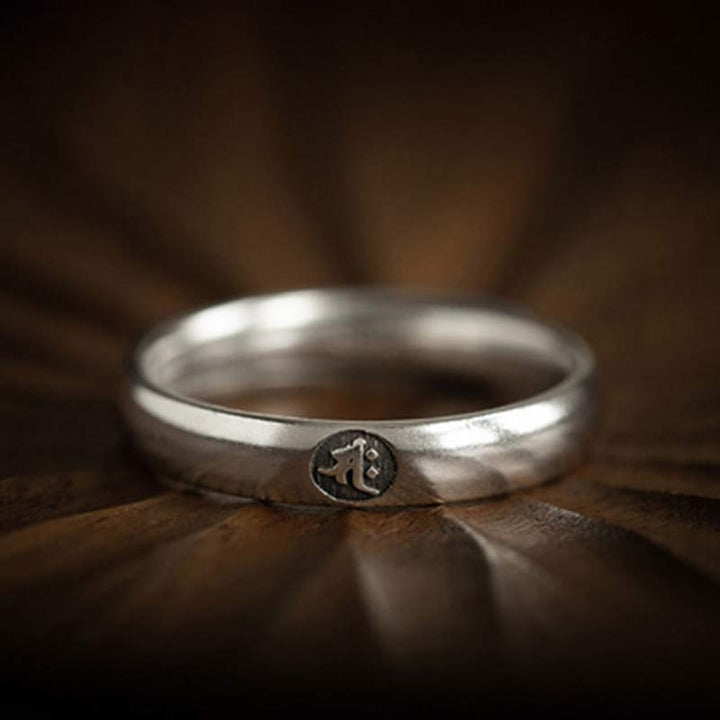 Bague couple en argent sterling 925 Buddha Stones et bénédiction du zodiaque chinois - image 19