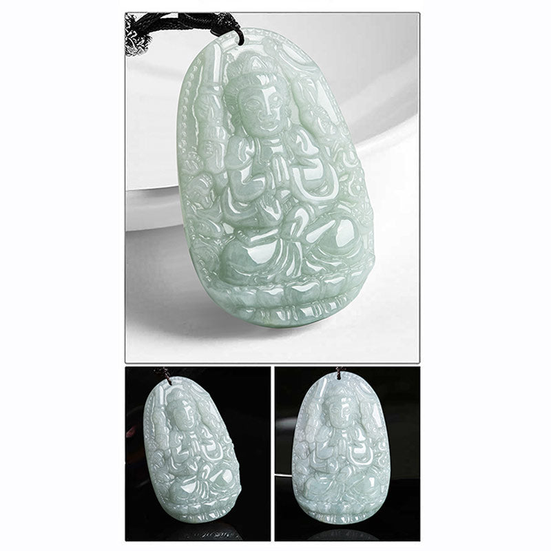 Collier pendentif en jade avec Buddha Stones et zodiaque chinois - image 19