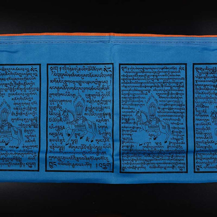 Buddha Stones Drapeaux de prière tibétains porte-bonheur à cinq couleurs représentant le cheval du vent (25 pièces) - image 16