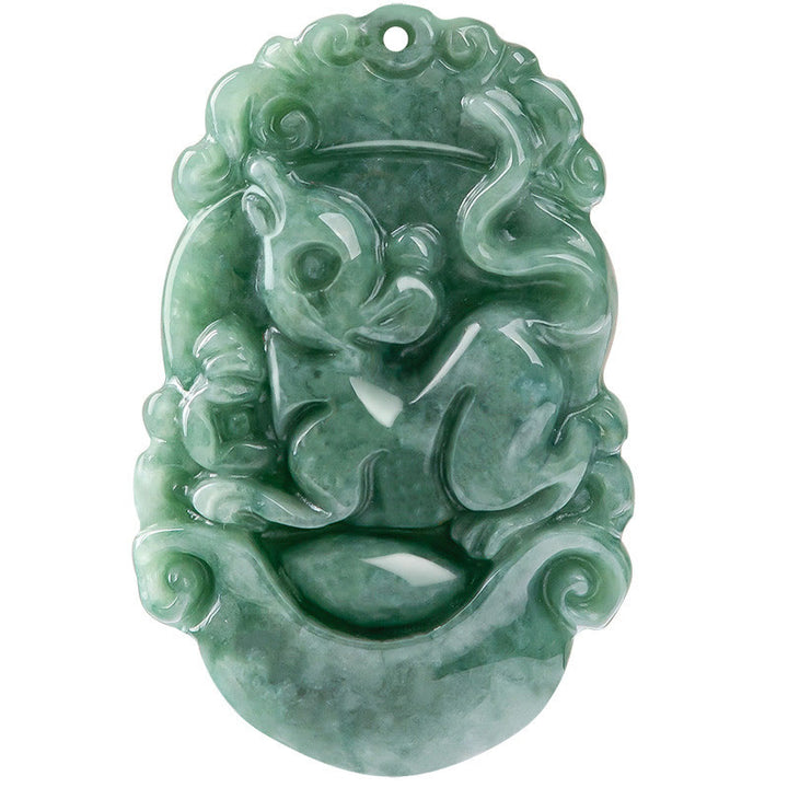 Buddha Stones pendentif de prospérité en jade naturel avec 12 signes du zodiaque chinois - image 15