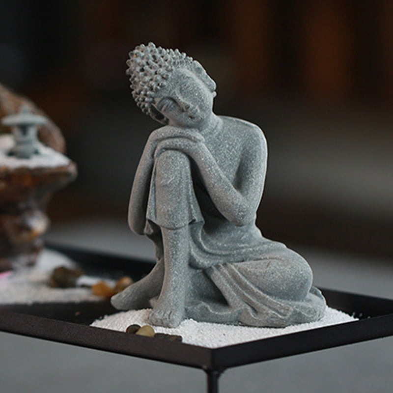 Buddha Stones Méditation assise Bouddha Bénédiction Compassion Décoration - image 16