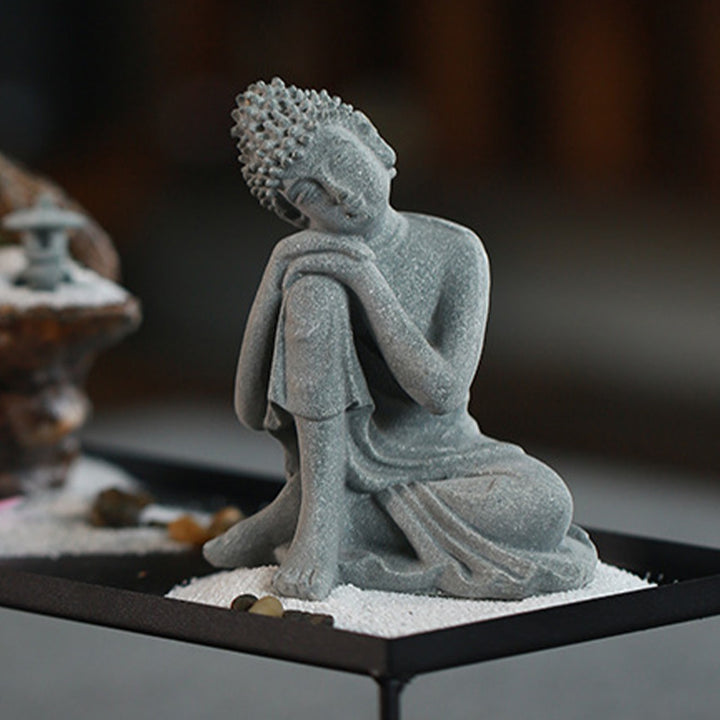Buddha Stones Méditation assise Bouddha Bénédiction Compassion Décoration - image 16