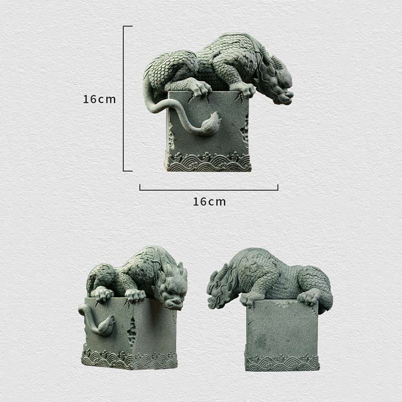 Buddha Stones Feng Shui Debout Assis Dragon Succès Chance Décoration de la Maison