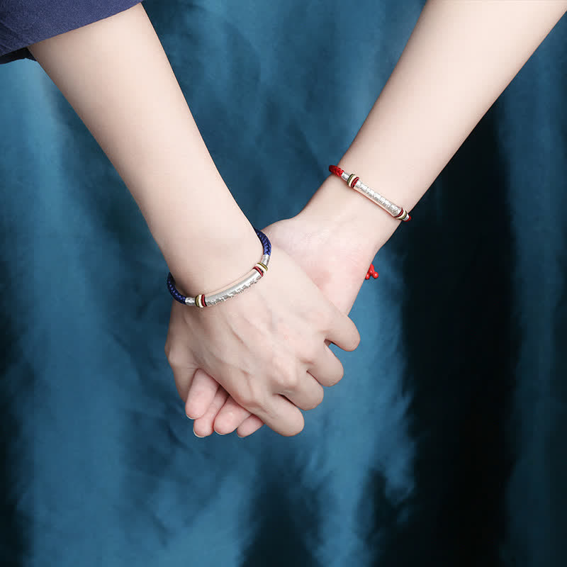 Bracelet en argent sterling 999 avec Buddha Stones Om Mani Padme Hum et force de protection - image 14