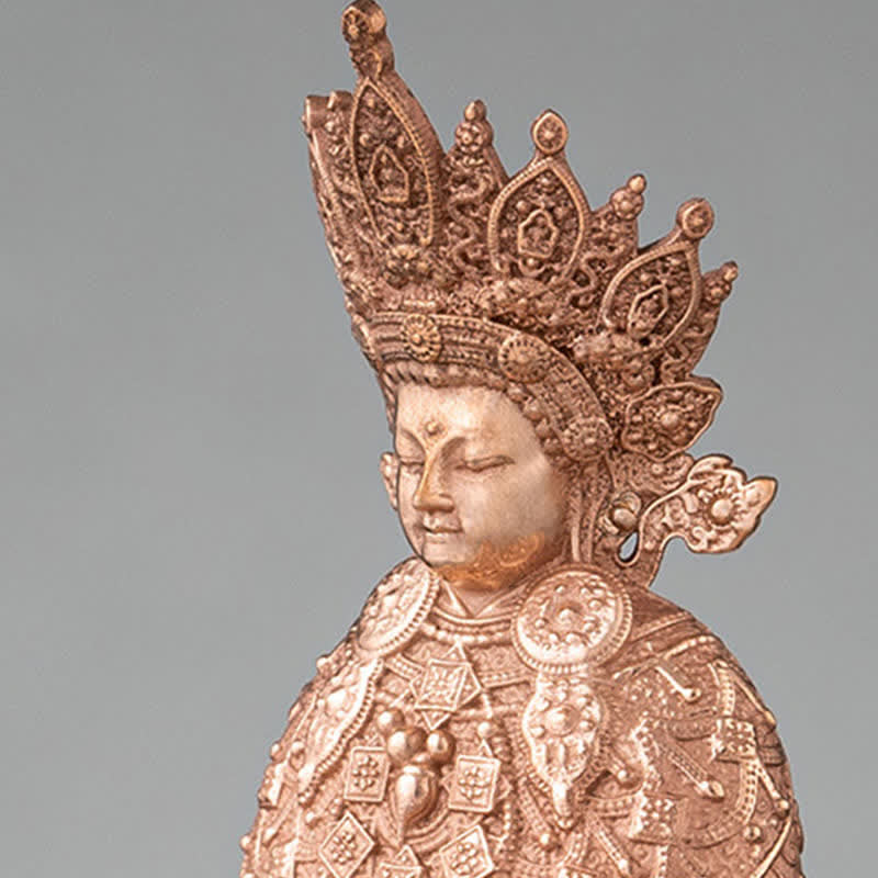 Statue de Bouddha Shakyamuni en cuivre fait à la main avec compassion