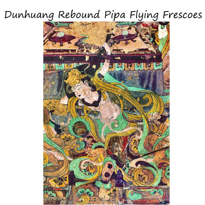 Écharpe en soie de mûrier 100 % Buddha Stones Dunhuang Rebound Pipa Flying Frescoes Châle Dunhuang de qualité supérieure 6A