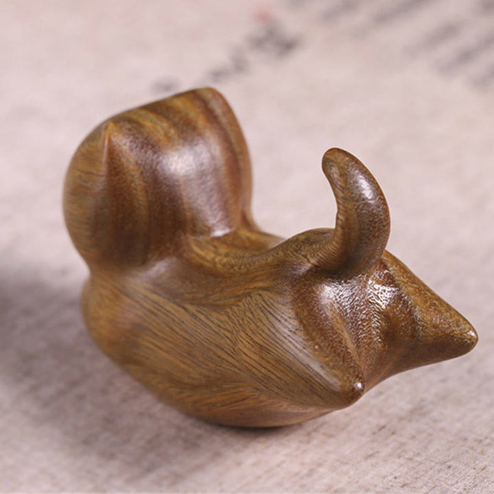 Brûleur d'encens en forme de chat mignon en bois de santal vert avec Buddha Stones - image 10