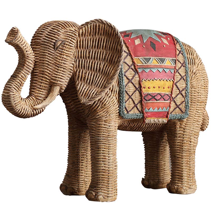 Éléphant en résine Sagesse Richesse Décoration de la maison