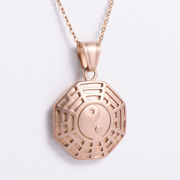 Collier pendentif en acier titane Bagua Yin Yang Balance - image 10