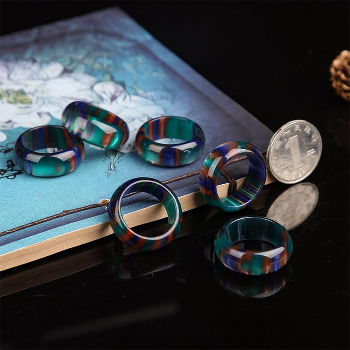 Bracelet et bague Mala positifs en Buddha Stones en saule de mer coloré - image 2