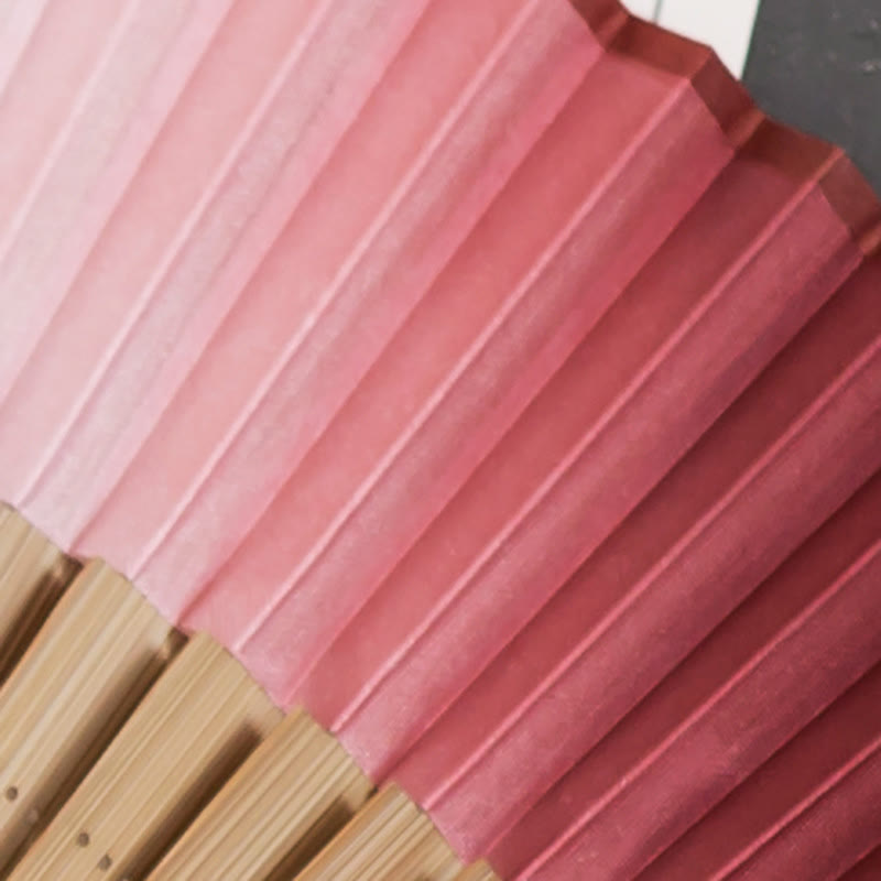 Éventail pliable en bambou à dégradé de Buddha Stones