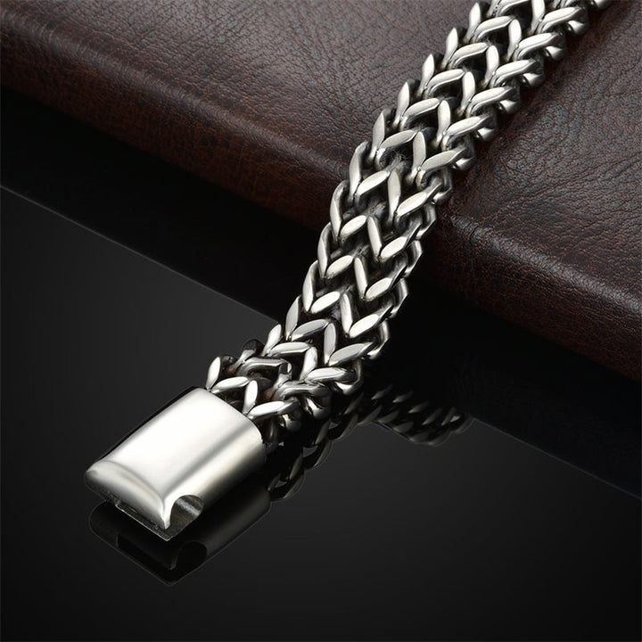 Bracelet d'équilibre en acier titane avec boucle magnétique et écailles de poisson en Buddha Stones - image 8