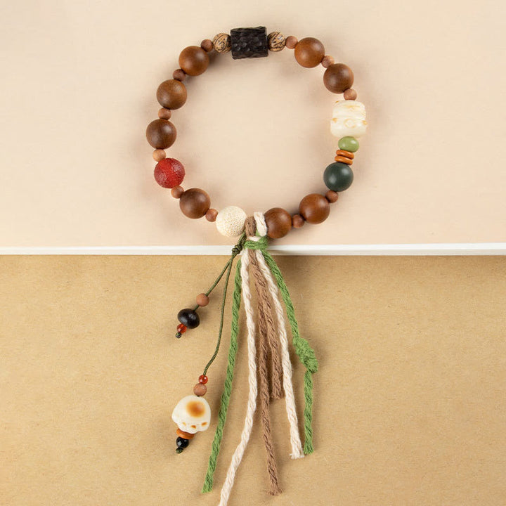 Bracelet à pompon en bois avec Buddha Stones et foudre, graine de Bodhi, patte de chat, griffe, protection de bon augure - image 6