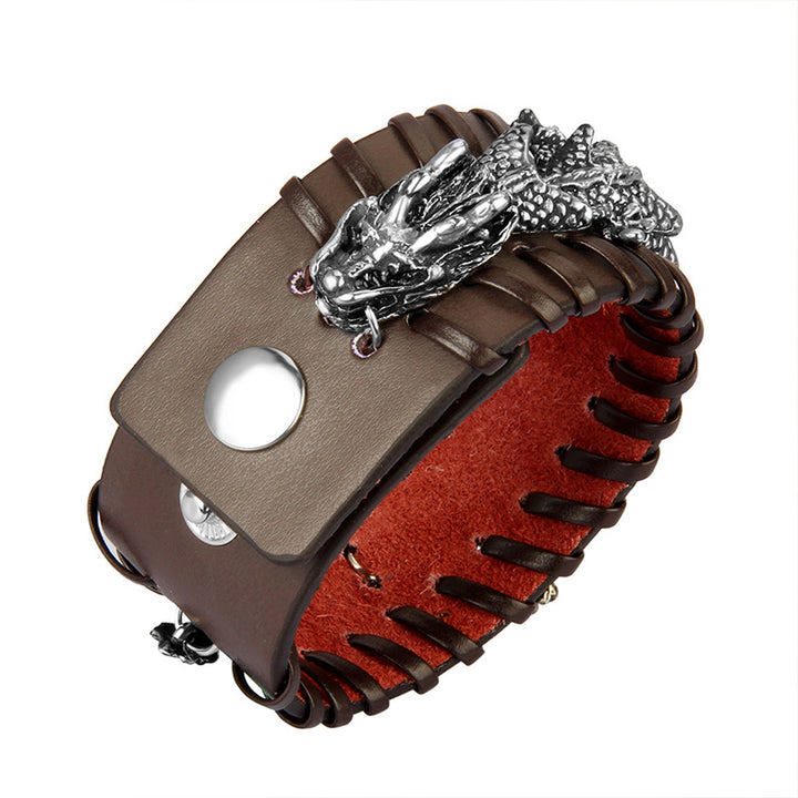Bracelet de protection en cuir de dragon