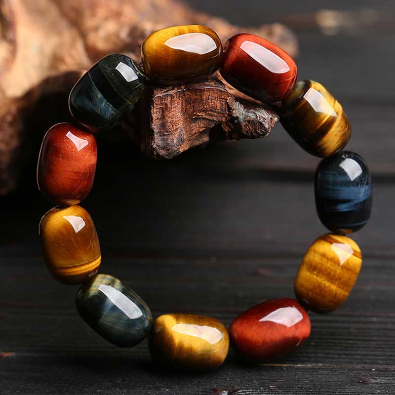 Bracelet de protection et de guérison en œil de tigre naturel Buddha Stones - image 5