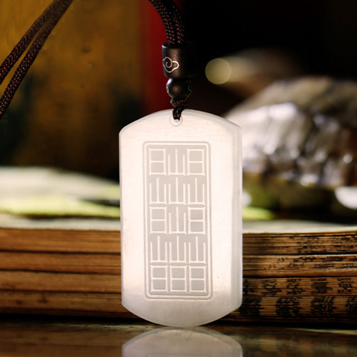 Collier pendentif de protection de la chance PiXiu Yin Yang en jade blanc - image 8
