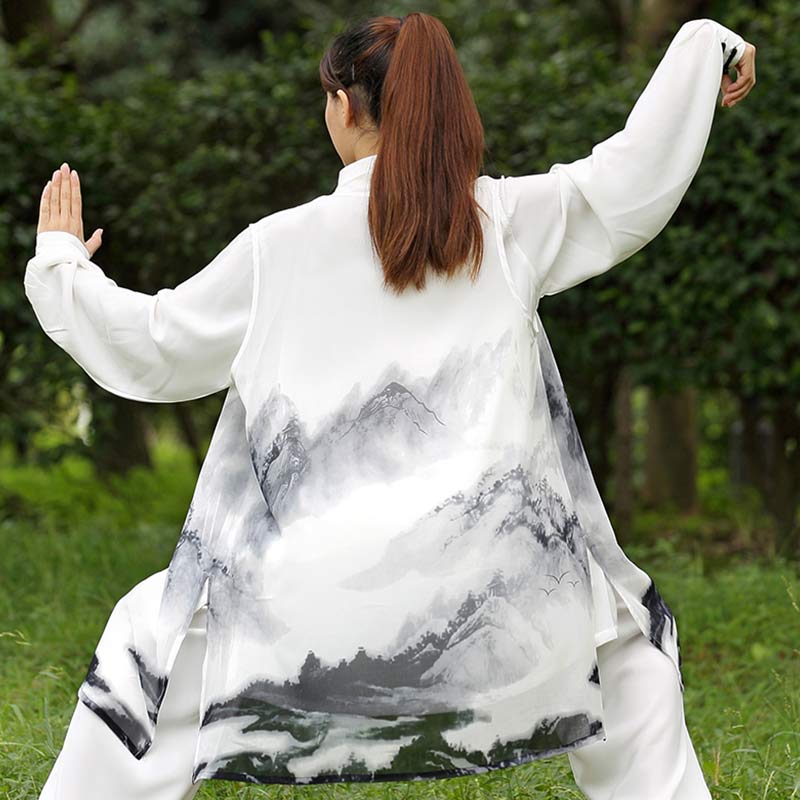 Ensemble de vêtements unisexe 3 pièces pour peinture à l'encre, méditation, prière, spirituel, zen, tai-chi, qigong