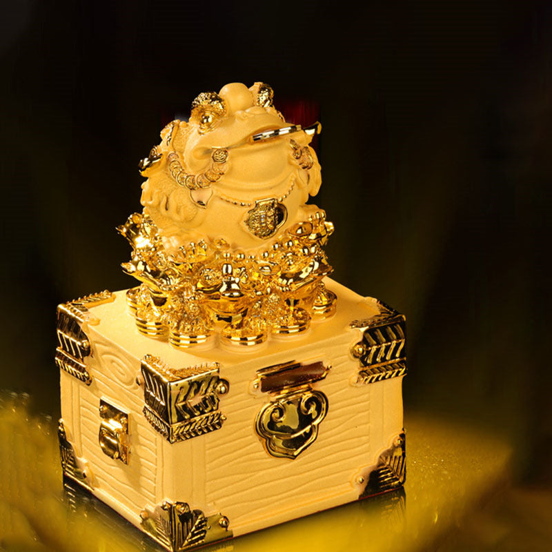 Statue de grenouille en pierre de Buddha Stones Feng Shui Décoration de richesse et de chance - image 1