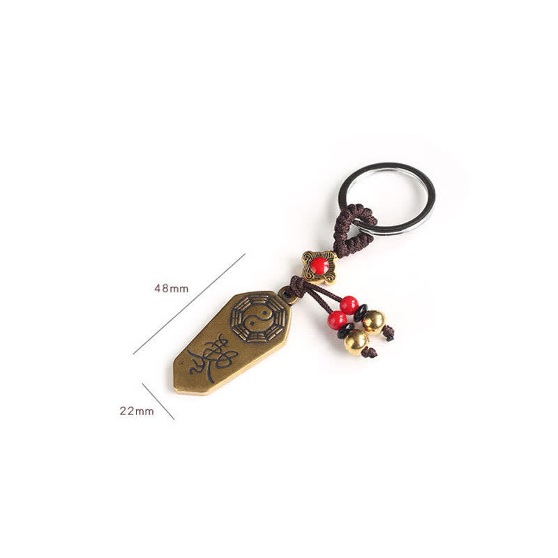 Porte-clés Feng Shui Bagua Yin Yang Balance Paix