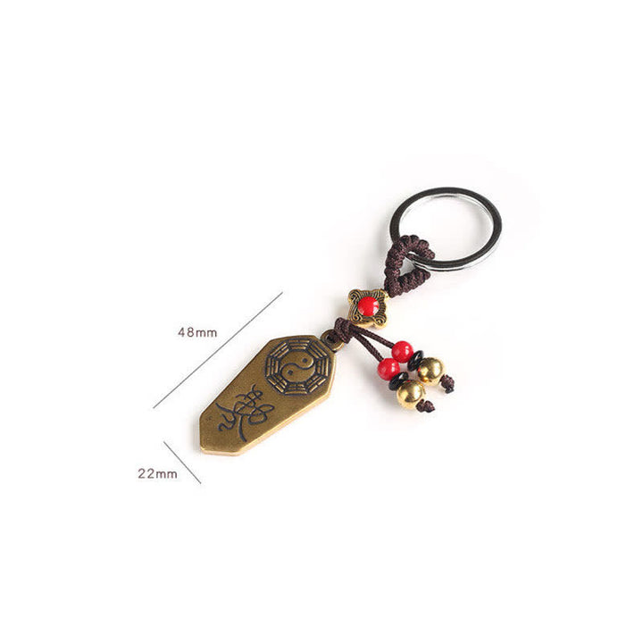 Porte-clés Feng Shui Bagua Yin Yang Balance Paix