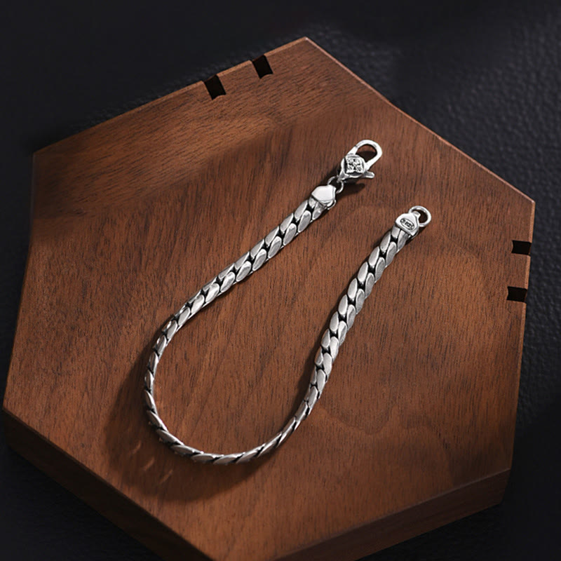 Buddha Stones Collier et bracelet en cuivre punk avec double dorje vajra strength