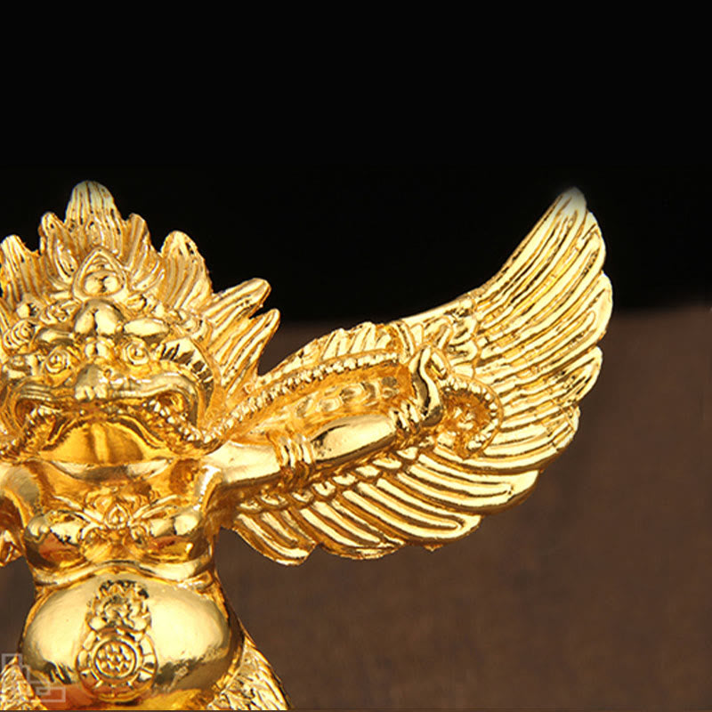 Décoration de la maison en alliage d'or tibétain Garuda Bird Protection - image 8