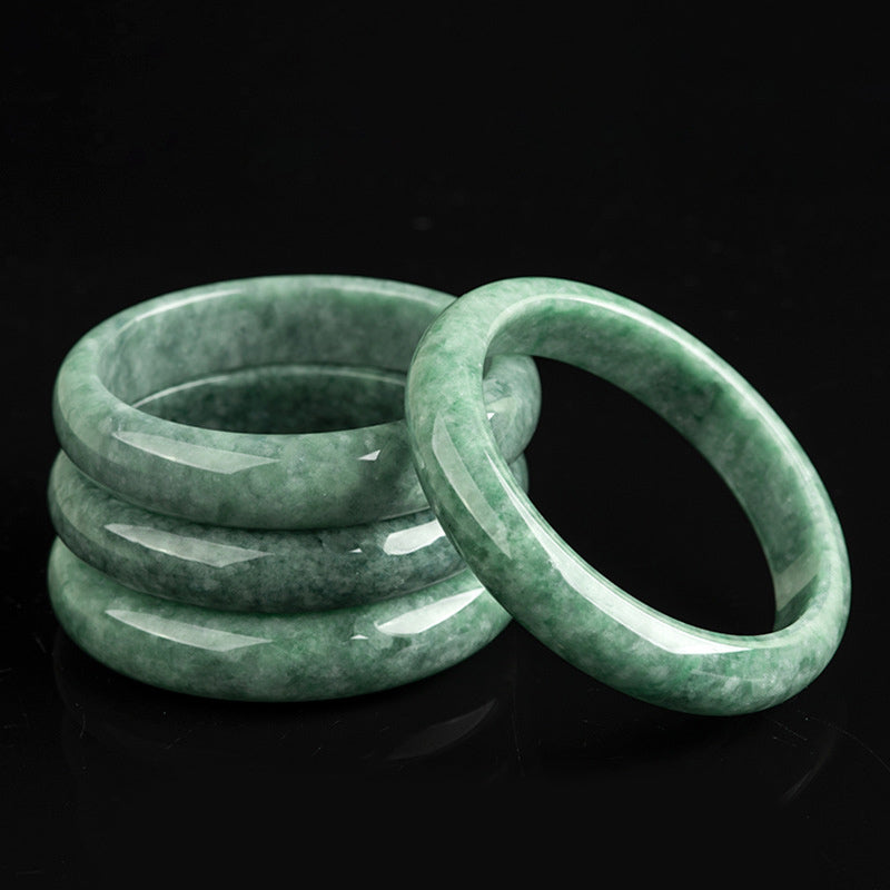 Bracelet jonc en jade naturel Buddha Stones pour la chance et la richesse