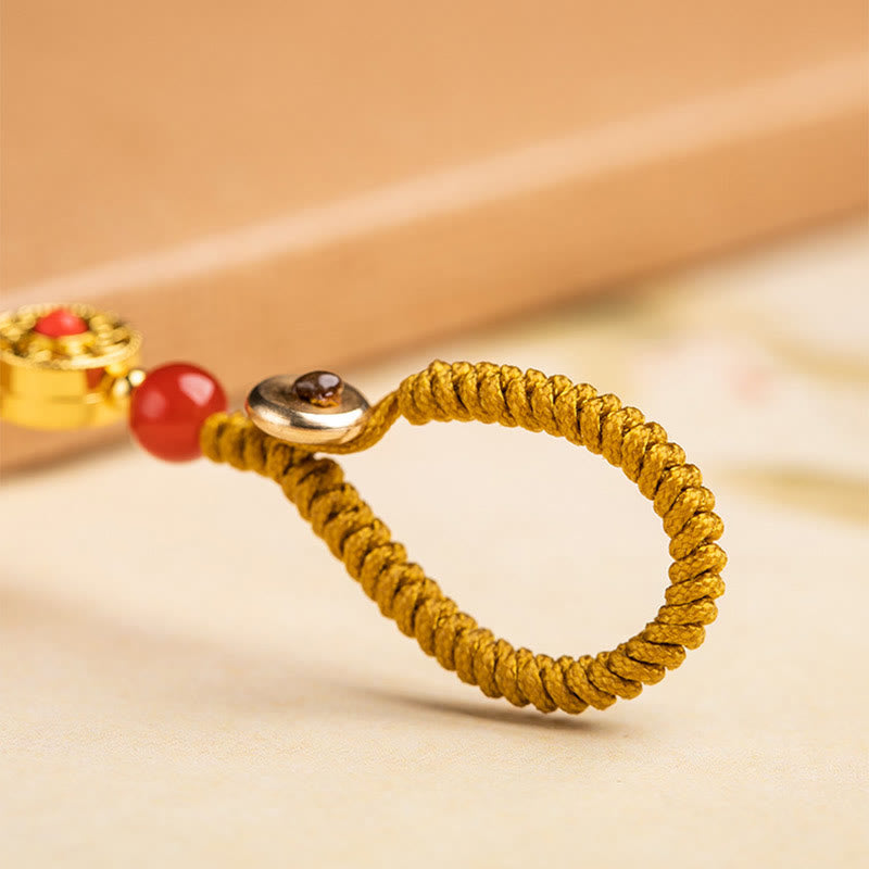 Porte-clés Buddha Stones Lock of Good Wishes Fu Character Lucky Blessing