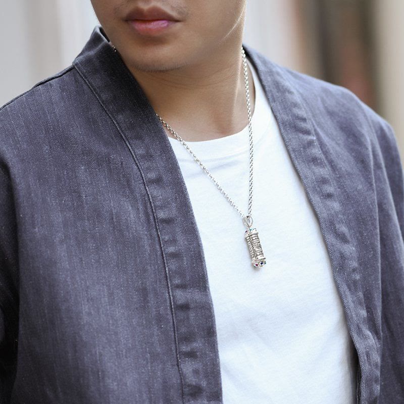 Buddha Stones Tibétain Om Mani Padme Hum Focus Collier Pendentif - image 4