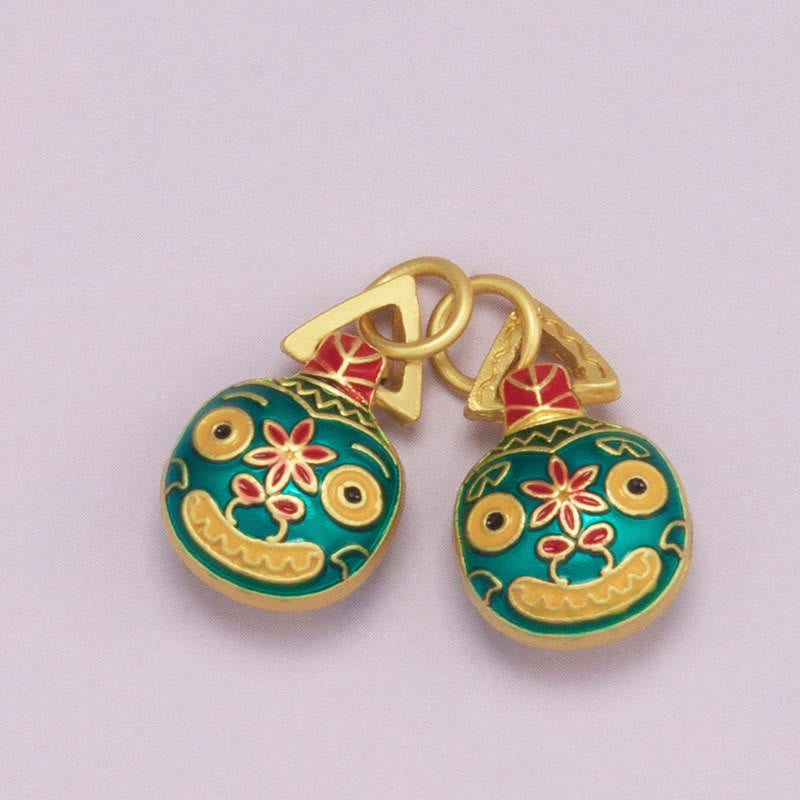 Porte-clés de voiture en forme de bête avaleuse dorée avec Buddha Stones , décoration à suspendre pour téléphone