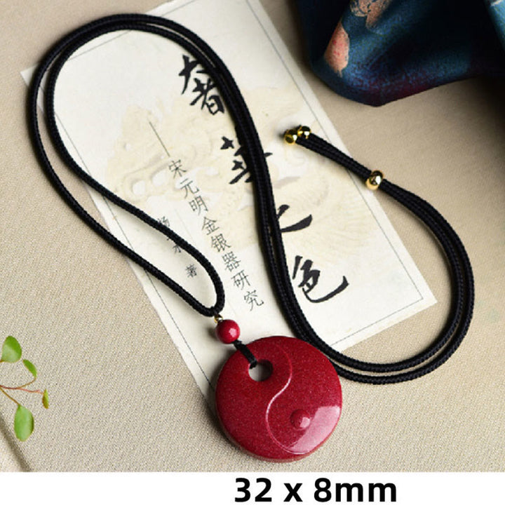 Collier pendentif en Buddha Stones rieur Yin Yang zodiaque chinois gourde cinabre naturel bénédiction - image 13