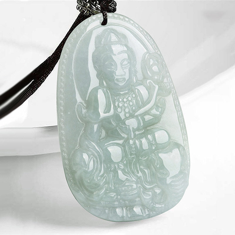 Collier pendentif en jade avec Buddha Stones et zodiaque chinois - Dragon/Serpent - image 9