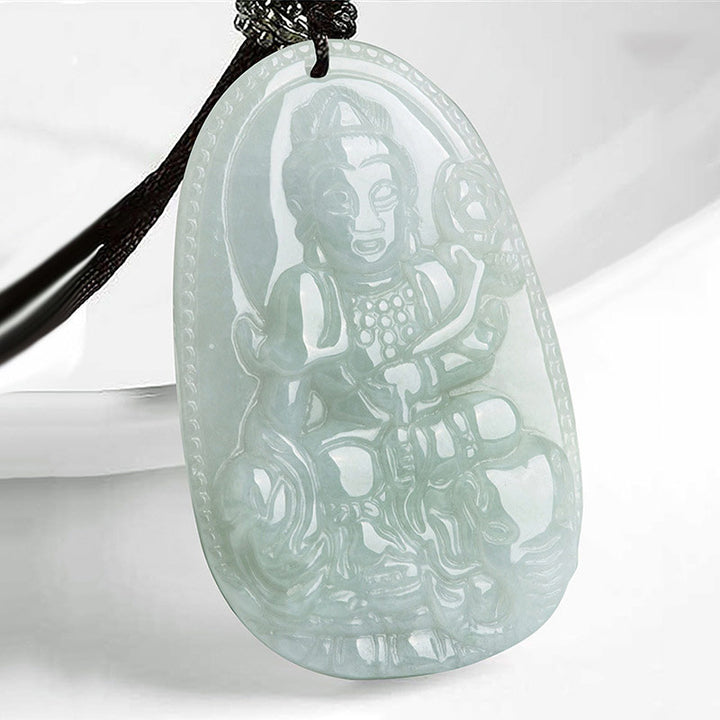 Collier pendentif en jade avec Buddha Stones et zodiaque chinois - Dragon/Serpent - image 9