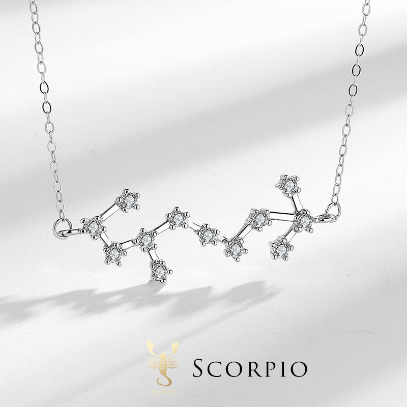 Collier pendentif bénédiction astrologique Buddha Stones en argent sterling 925 12 constellations du zodiaque - Scorpion - image 26